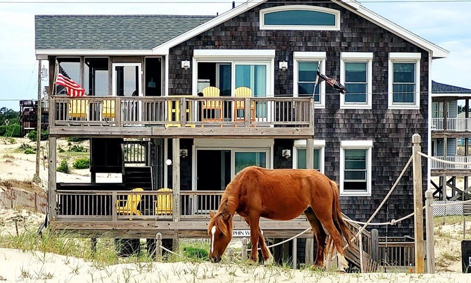 Corolla House | OCEANFRONT, 4-wheel drive area, Wild Horses, Ocean Views! 4x1662, Dolphin Watch