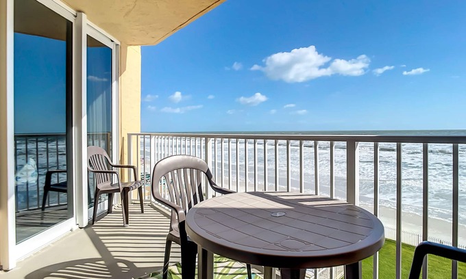 Horton Shores Condo | Oceanfront Condo - Pool, Beach & Steps from Flagler Ave