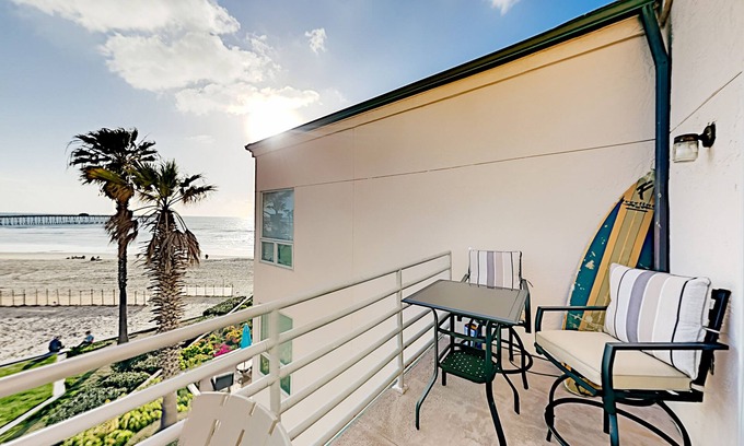 Imperial Beach Condo | Oceanfront condo with direct beach access, pool, hot tub, & private balcony