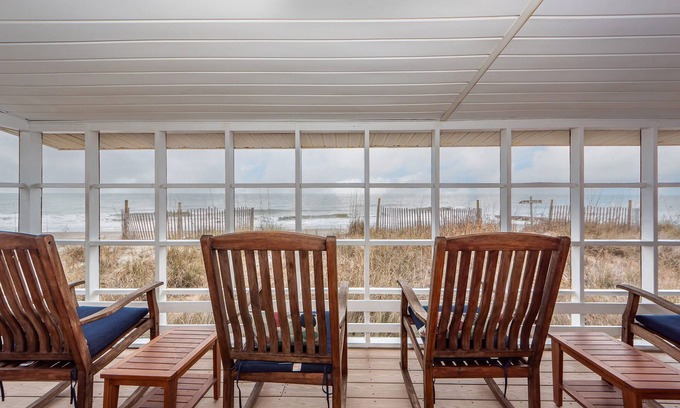 Edisto Island House | Oceanfront- Edisto Beach Cottage-Screen porch