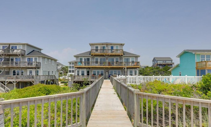 Emerald Isle House | Oceanfront Emerald Isle Escape with Private Hot Tub!