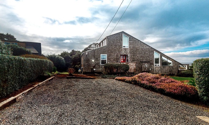 South Beach House | Oceanfront Home w/Private Hot Tub, Ocean Views, Fireplace & Beach Access Path
