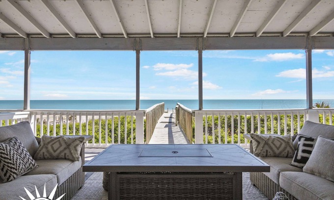 Crescent Beach House | Oceanfront Luxury Home | Game Room & Private Beach