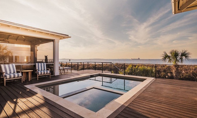 Tybee Island House | Oceanfront Luxury Living Private Pool, Private Beach Access by Tybee Cottages