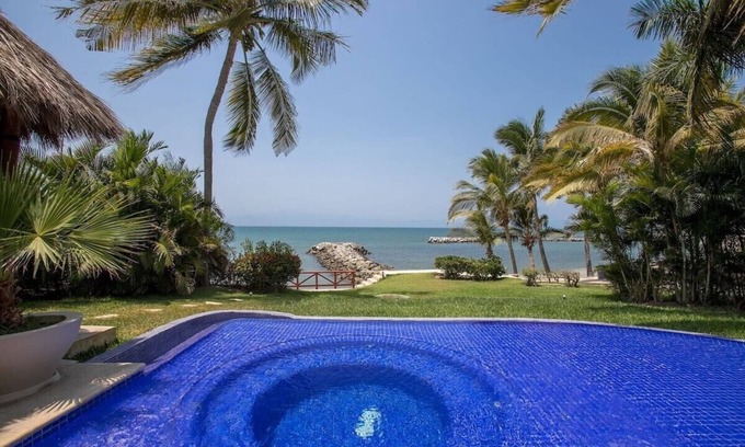 La Cruz de Huanacaxtle House | Oceanfront Retreat with Private Pool & Jacuzzi