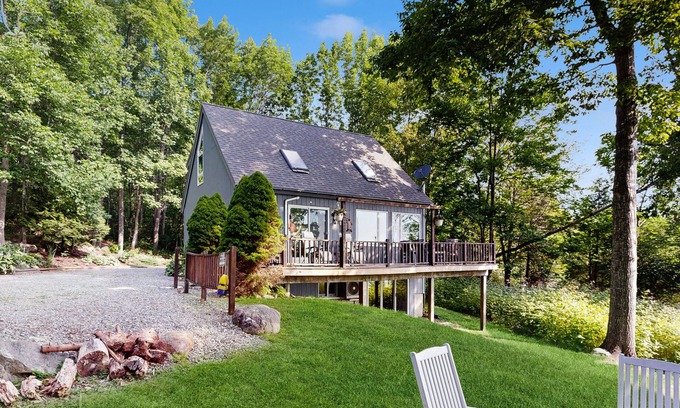 Lincolnville House | Oceanfront snowbird-friendly home on the beach with washer/dryer & fireplace