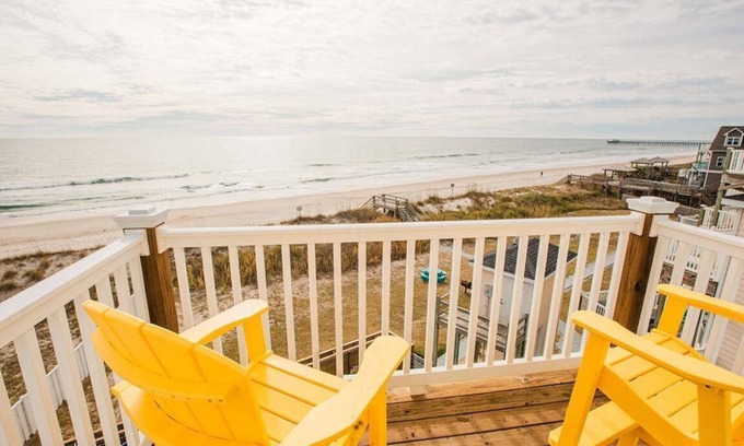 North Topsail Beach House | Oceanfront, Pool, Hot tub, Elevator, Great Views!