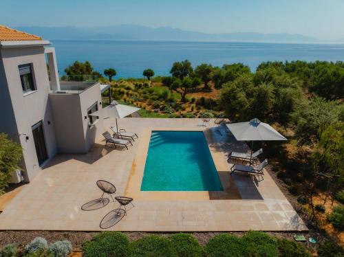 Pylos-Nestoras Villa | Oceanfront Villa Elaia Private Pool & Panoramic Views