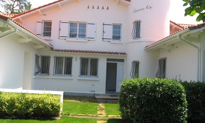 Mimizan Apartment | OCEANONOX n ° 5 apt * comfortable, 500m beach, quiet, Wi-fi, holiday vouchers, ground floor garden