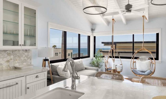 El Porto Apartment | Oceanview 2,200 SF Home | Steps to Beach | Gym