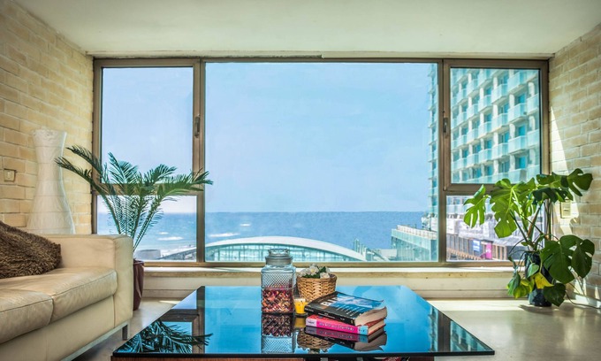 Tel Aviv Promenade Apartment | One of a Kind Gordon Beach Front 2BR Apt