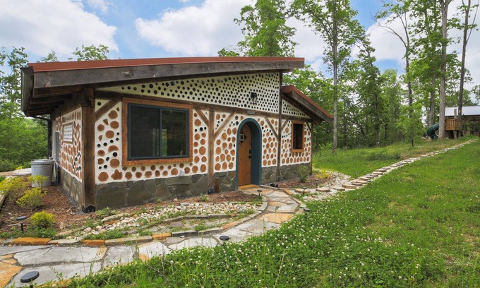 Lupton City Cabin | One-of-A-Kind: Handmade Glass Bottle & Cedar Cabin