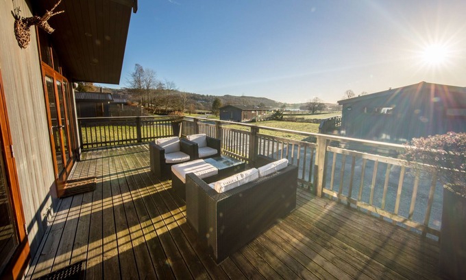 Hawkshead House | Organic 5 Star Cedar Lodge With Stunning Views Across Esthwaite Water