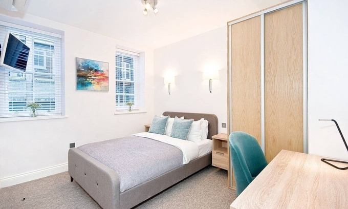 Temple Apartment | P6E Large private room air con wifi workstation