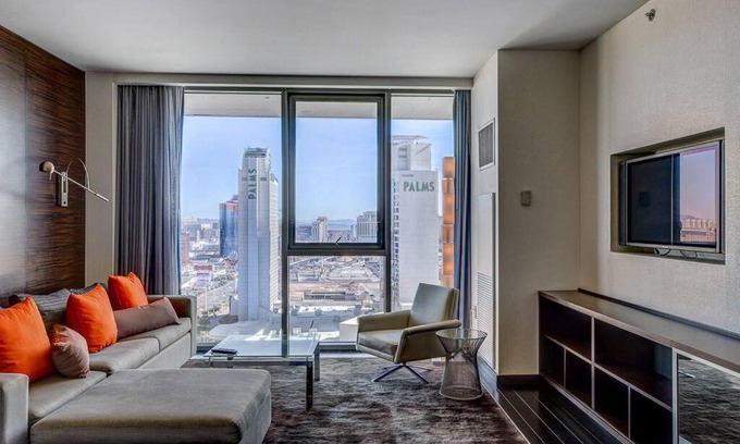 Las Vegas Apartment | Palms Place Luxury Studio STRIP VIEW NO RESORT FEE