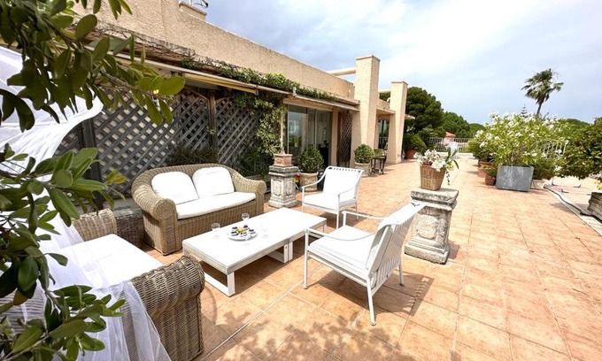 Cap-d'Antibes Apartment | Panoramic sea view penthouse with jacuzzi and 450 sqm terrace