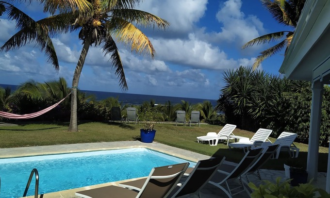 Saint-Francois Villa | PAPAYE, charming Creole villa with swimming pool and panoramic sea view