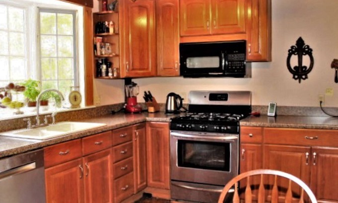 Laconia House | Peaceful dog-friendly home with private pool, patio, pool table, gas grill & W/D