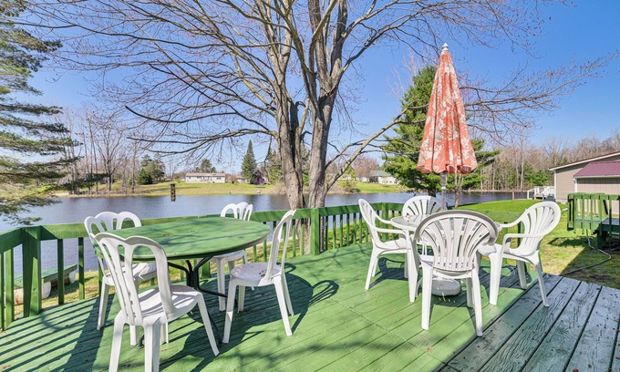 West Branch House | Peaceful Lakefront Home w/Deck in West Branch!