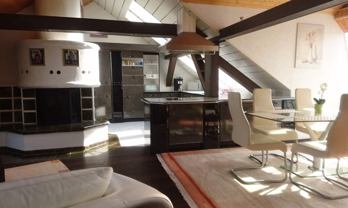 Senftenberg Apartment | Penthouse Himmelreich spacious 155 m² maisonette with fireplace & air conditioning