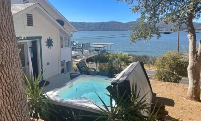 Clearlake Cabin | Picturesque lake and mountain view from 3-bedroom, 2 story home