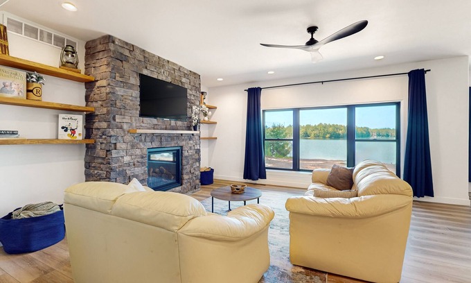 Eagle River House | Picturesque Lakefront Home with Foosball, Gas Grill, Fire pit, Dock & WIFI