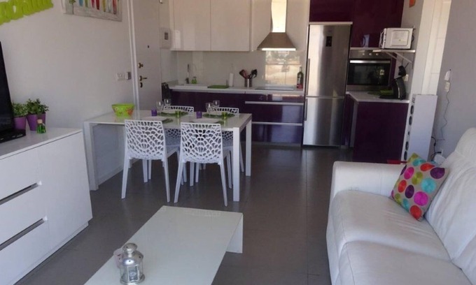 Torre de la Horadada Apartment | Pilar De La Horadada: Sea view New Apartment 2 bedrooms with private solarium - beach 50 meters and pool in the residence