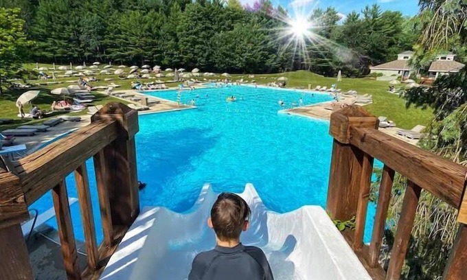 Pocono Pines House | Pinecrest Retreat, Lake Pool Golf Tennis KingBed