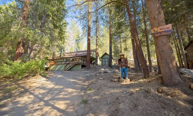 Ponderosa Cabin | Ponderosa Pines Family-friendly 3-bedroom cabin with Treehouse and Zip-line