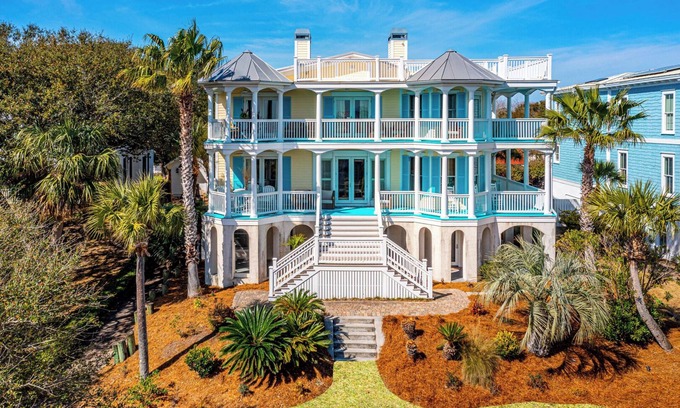 Tybee Island House | Pool, Ocean views, Pool Table and Game Room at this Beach Mansion!
