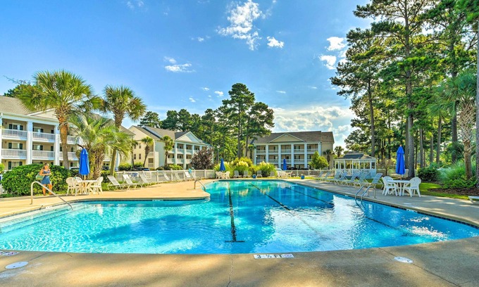 Waterford Plantation Condo | Pool, Patio & Golf Course Views: Myrtle Beach Gem
