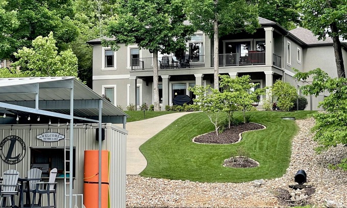 Osage Beach House | Porto Cima Lakefront Home in calm water cove perfect for Family Fun!