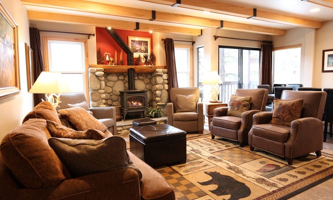 Mammoth Lakes Condo | Premier 4 Bedroom, 4 Bath, by Village Gondola, Sleeps 10. 16% tax included.