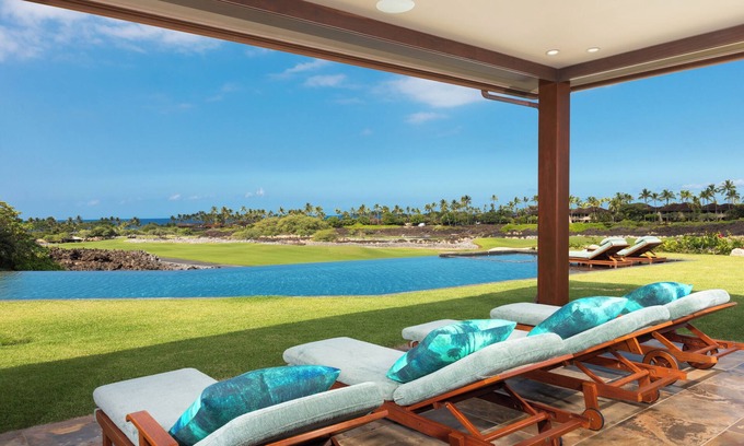 Kaupulehu House | Premier 5BR Hualalai Estate—Infinity Pool, 2 Golf Carts, Ocean Vistas