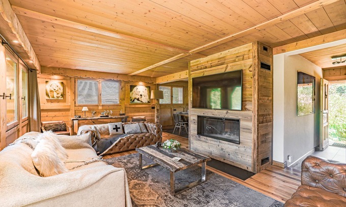 Demi-Quartier Ski Chalet | Prestigious chalet ski in ski off at Megéve