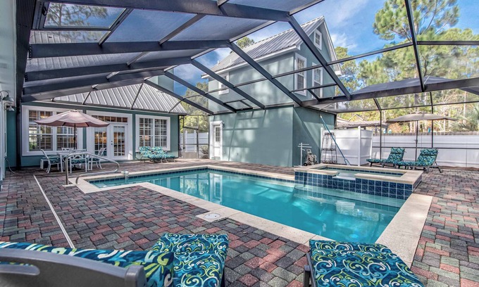 Sugarwood Beach House | Private 5-bedroom house with private screened in pool and beach access