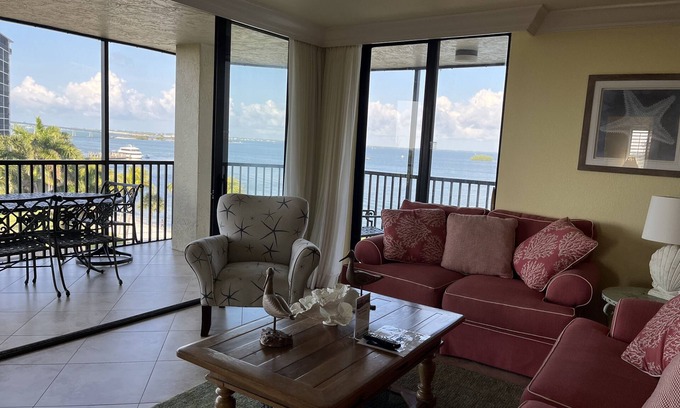 Punta Rassa Condo | PRIVATE BEACH @ Sanibel Harbour Resort Condo 511 - Corner Unit w/Sunset views
