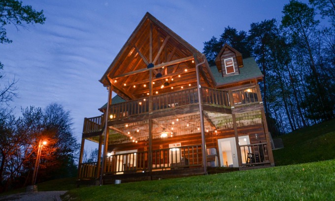 Jacksboro Cabin | Private Cabin - Lakefront, Dock, Fishing, Swim, near ATV trails, VIEWS