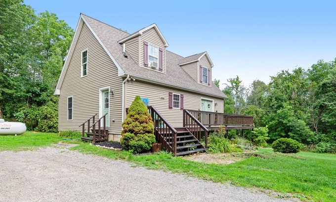 Middlesex House | Private escape with hot tub, large deck, game room, scenic views & fast WiFi