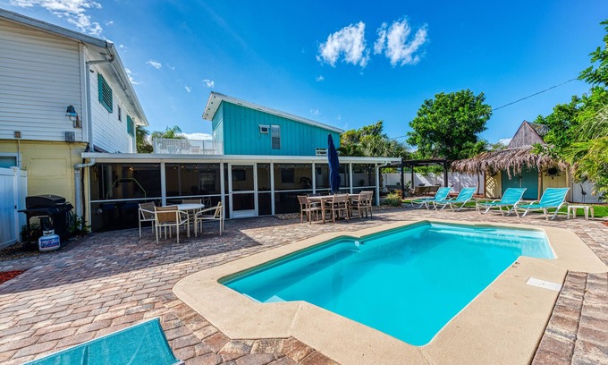 Port Canaveral House | Private Heated Pool & Game Room & Steps from the Beach