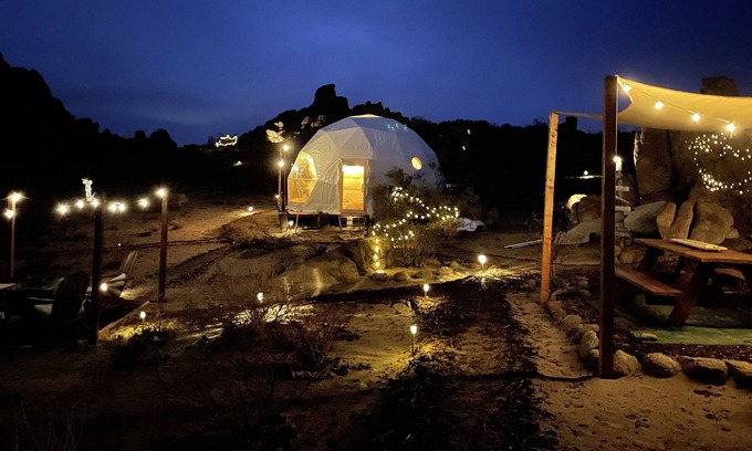 Los Angeles County Cabin | Private Hilltop Glamping Dome with Pool Joshua Tree vibes just an hour from LA!