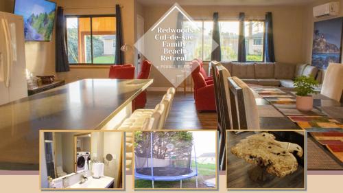 Crescent City House | Private Home - Playground, Jumping Mat, BBQ, Darts, Firepit, Gazebo, 4 Smart TVs, White Cotton Bedding, - The Redwood Cul-De Sac Beach Retreat