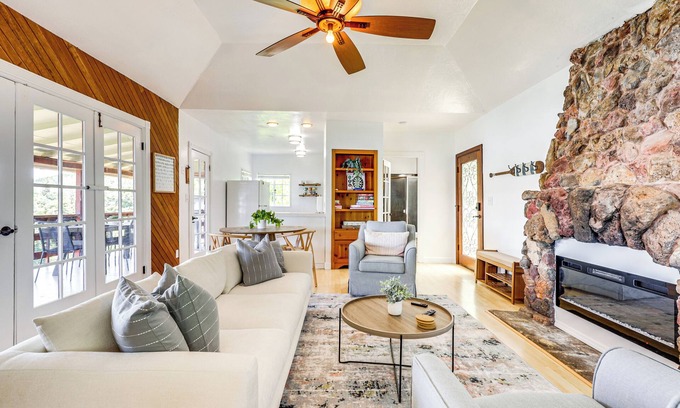 Clear Lake Cottage | Private Hot Tub w/Water Views: Lower Lake Getaway