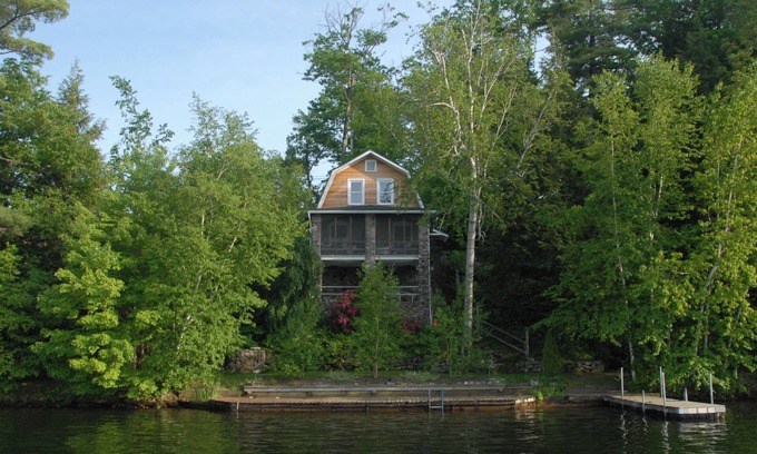 Queensbury Cabin | Private lake front cottage with spectacular views & private dock/swimming area.