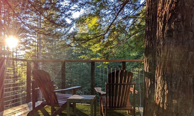 Fieldbrook Cottage | Private Redwood Forest Cottage+Treehouse Terrace