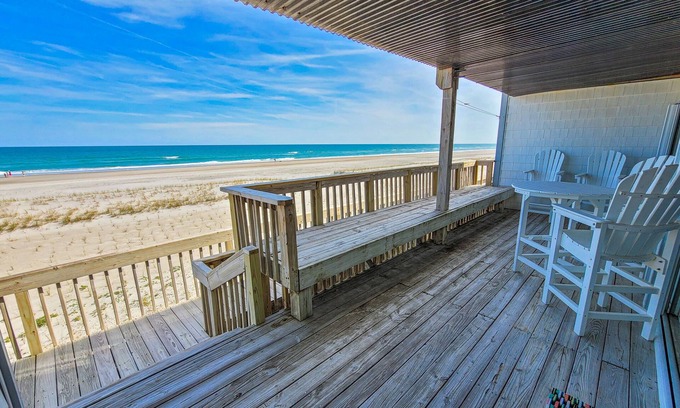 Topsail Beach Condo | Queen's Grant E-116 – Oceanfront Serenity Awaits