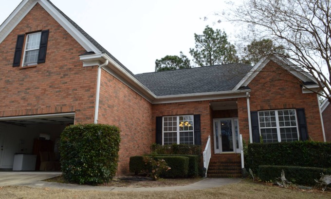 Lake Carolina House | Quiet brick home near walking paths, town center, and a lakeside activities.