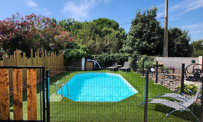 Saint-Thibery Villa | Quiet family villa not overlooked, Bbq, private pool, close to the sea