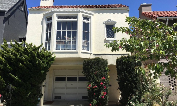 Lone Mountain Apartment | Quiet Garden Apt., geographic center of The City