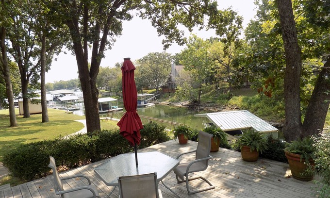 Afton House | Quiet waterfront lake home at Grand Lake on Monkey Island near Shangri-La Resort